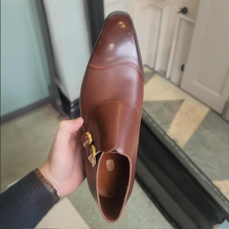 Handmade Men's Formal Monk Shoes