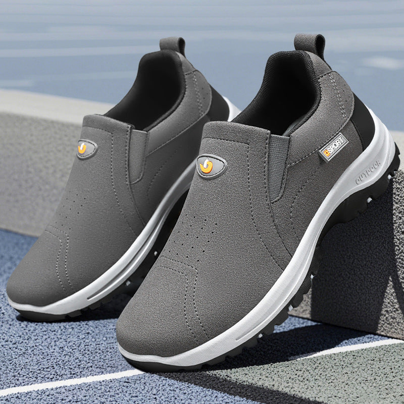 New Solid Color Suede Versatile Soft Sole Slip-on Casual Shoes