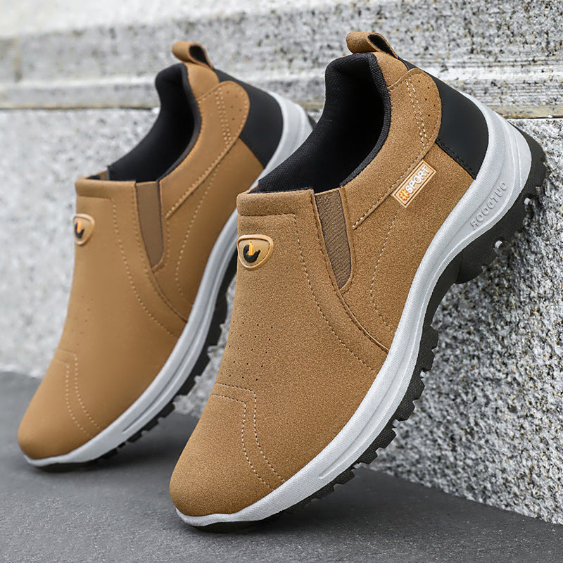 New Solid Color Suede Versatile Soft Sole Slip-on Casual Shoes