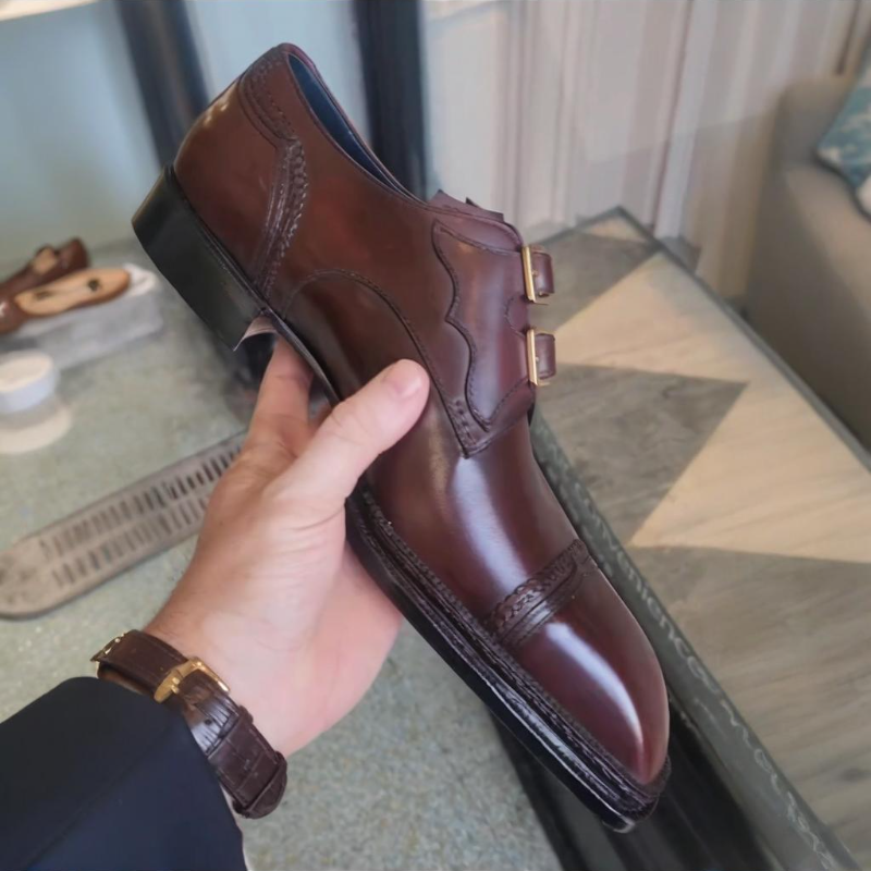 Handmade Calfskin Premium Formal Monk