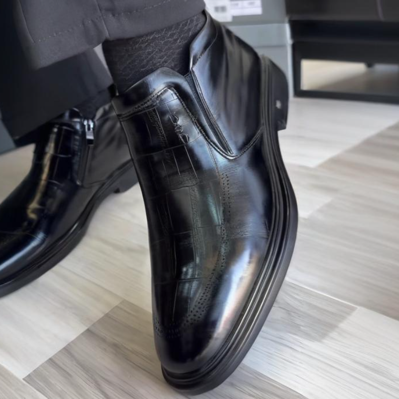 Double Zip Leather Soft Bottom Boots