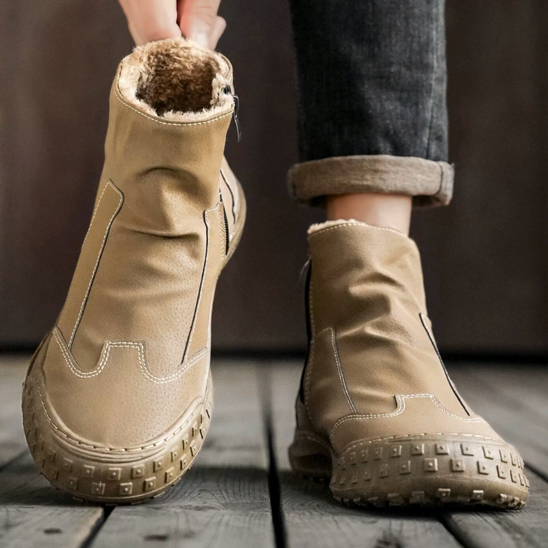 Men's Wool-Lined Zipper Boots