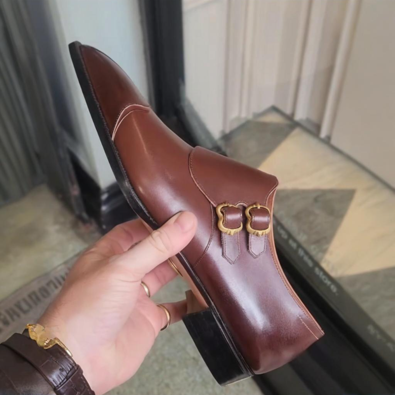Handmade Men's Formal Monk Shoes