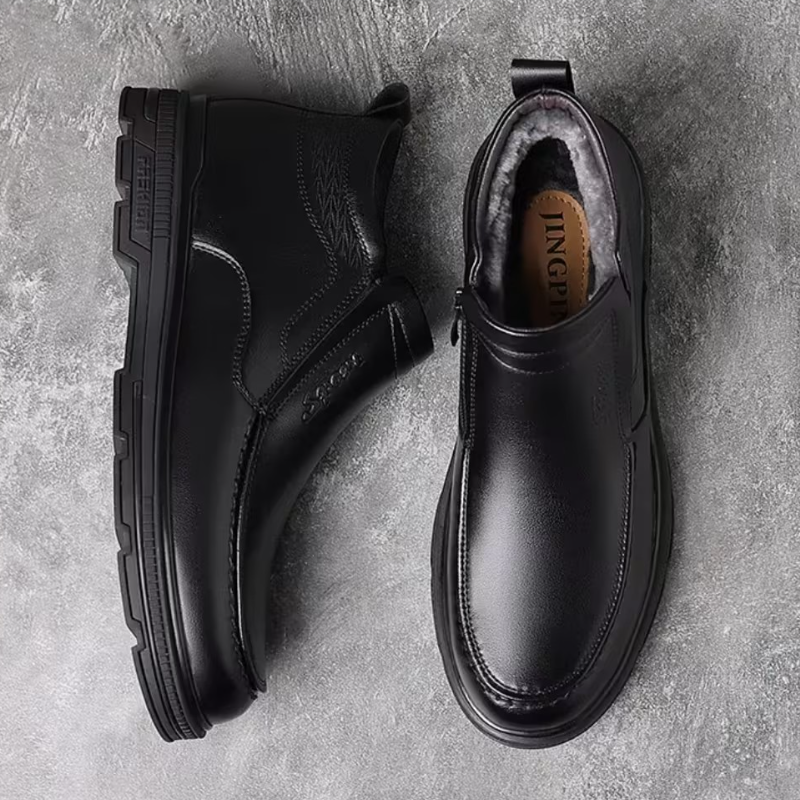 Genuine Leather Soft-Sole Thermal Boots