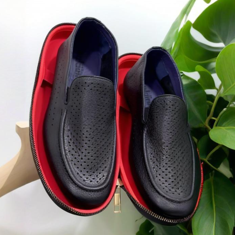 Men's Casual Genuine Leather Perforated Loafers