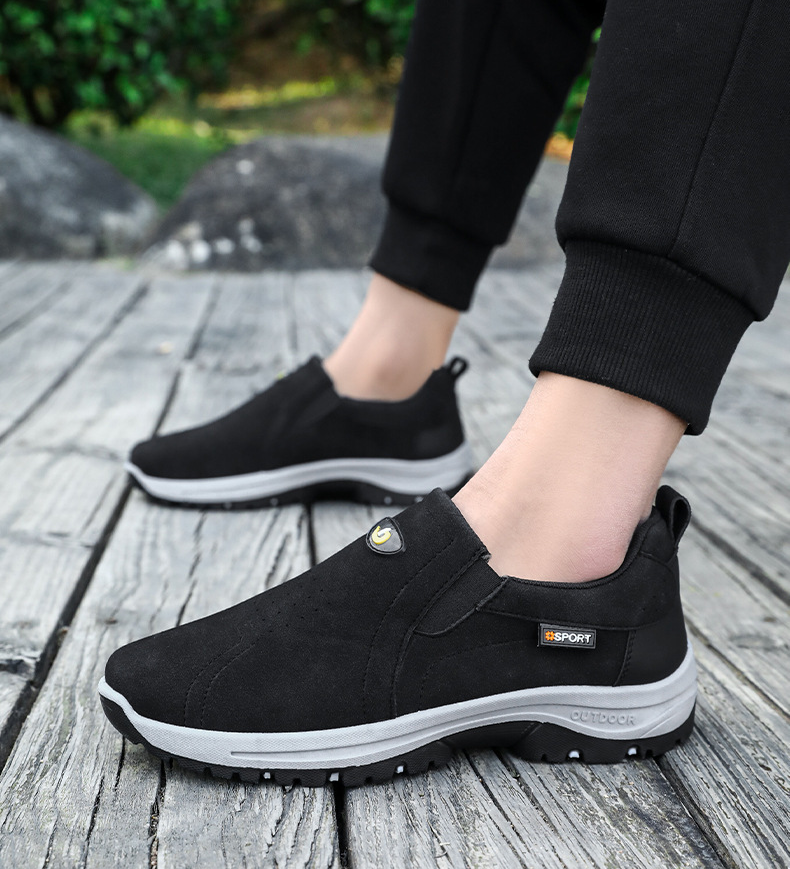 New Solid Color Suede Versatile Soft Sole Slip-on Casual Shoes