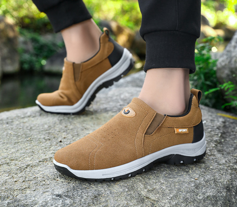 New Solid Color Suede Versatile Soft Sole Slip-on Casual Shoes