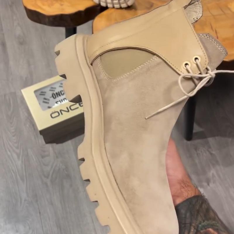 ✅High -quality Dedication✅Men's New British Style Suede & Genuine Leather All-match Casual Boots