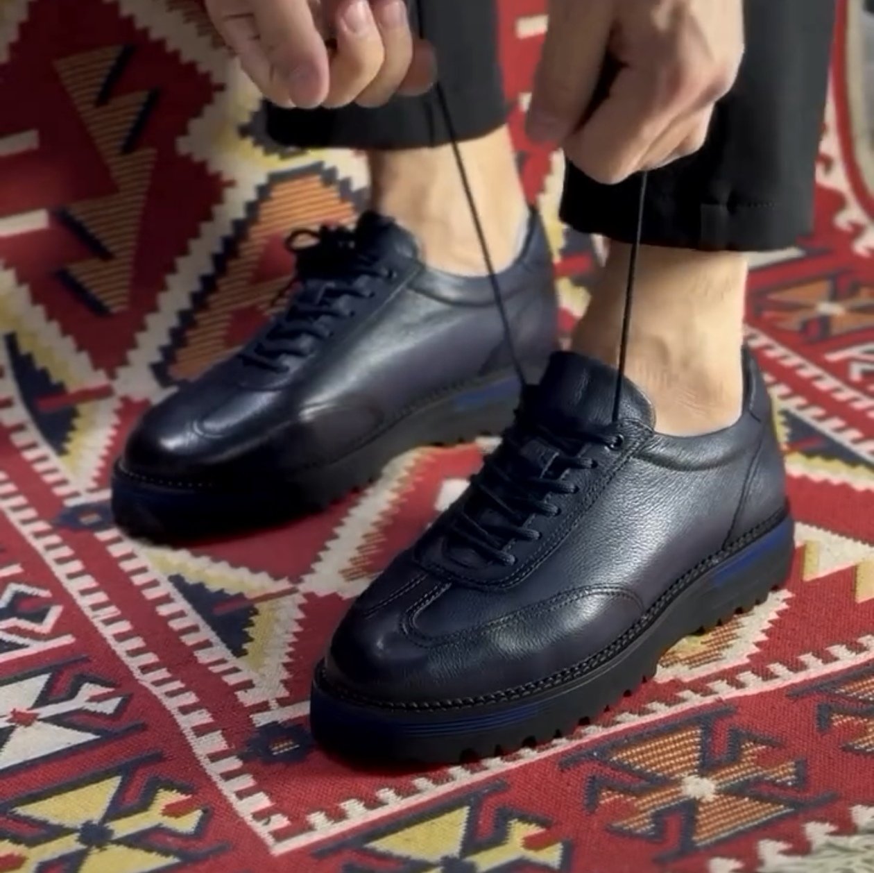 ✅High -quality Dedication✅Men's New Blue High Quality Genuine Leather Versatile Casual Shoes