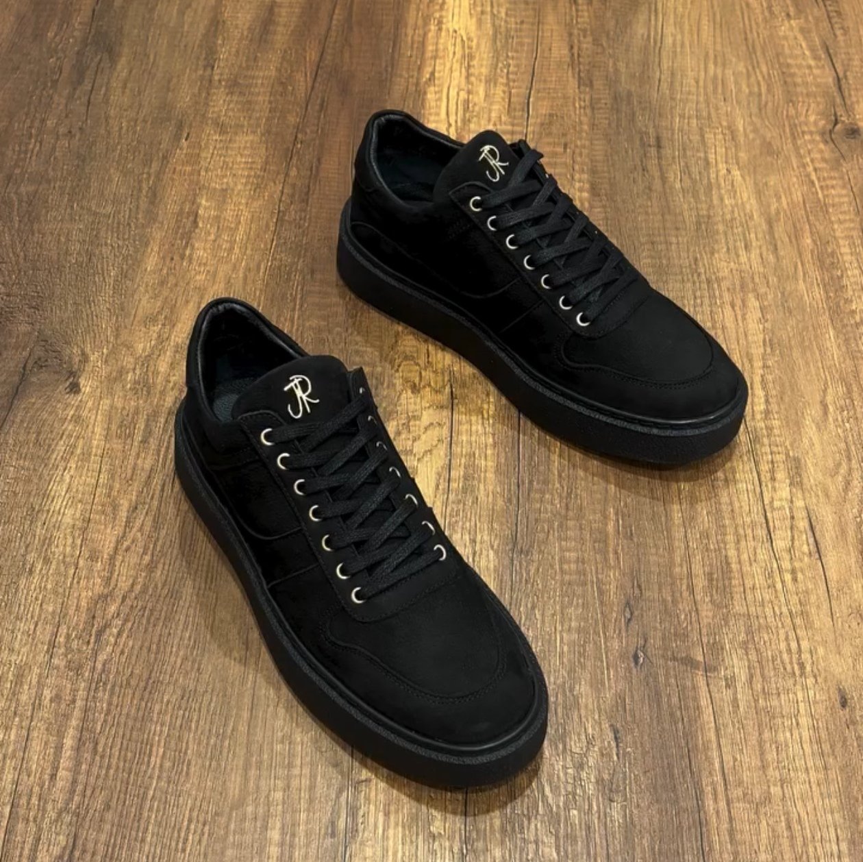 Men's Classic Black Suede Sneakers