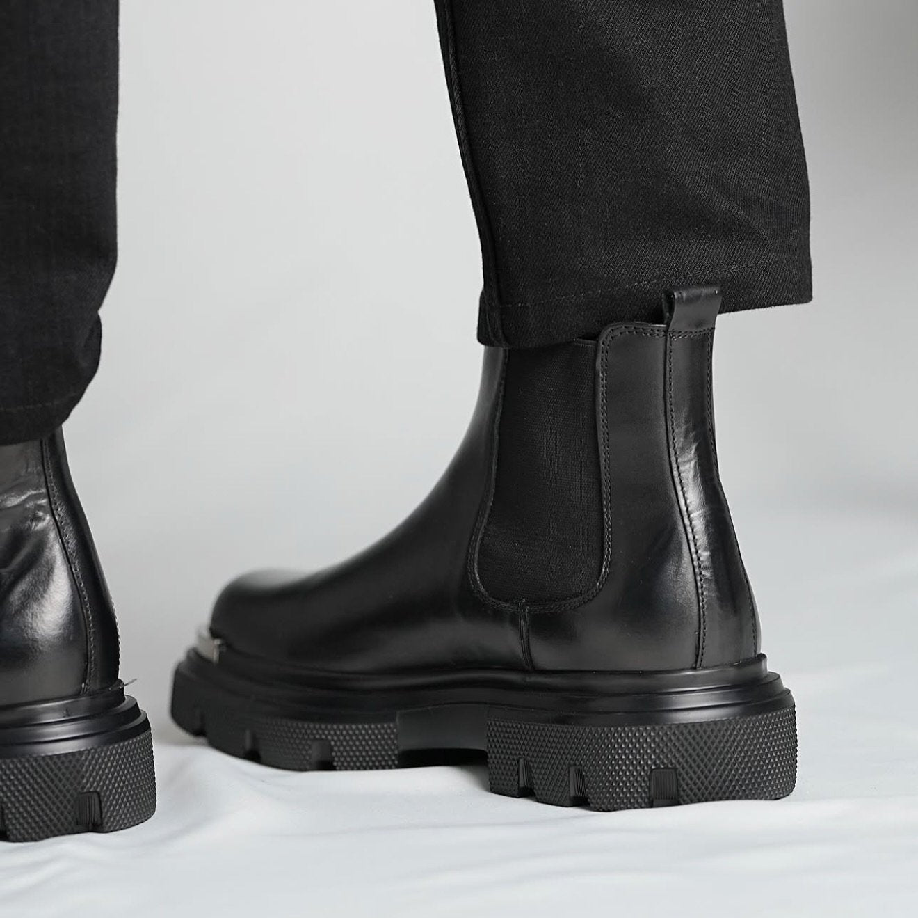 ✅High -quality Dedication✅Men's New Black Leather Casual Boots