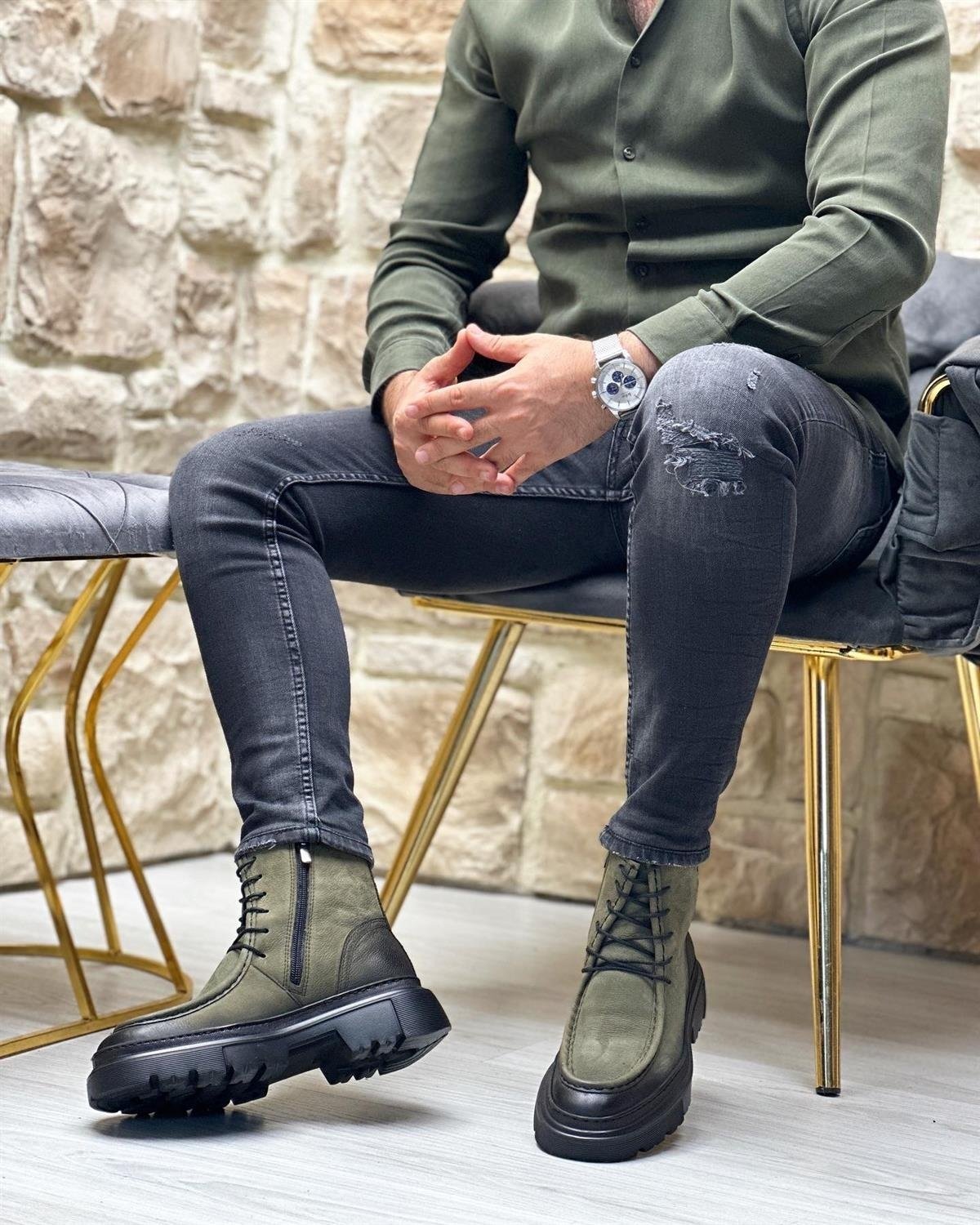 ✅High -quality Dedication✅Men's Vintage Classic Solid Suede Casual Boots