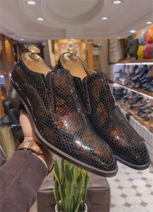 (⏰Last Day 49% OFF)Laceless Anti-wrinkle Snakeskin Shoes