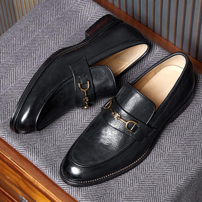 ✅High -quality Dedication✅Men's New Genuine Cowhide Slip-on Formal Soft-soled Casual Shoes