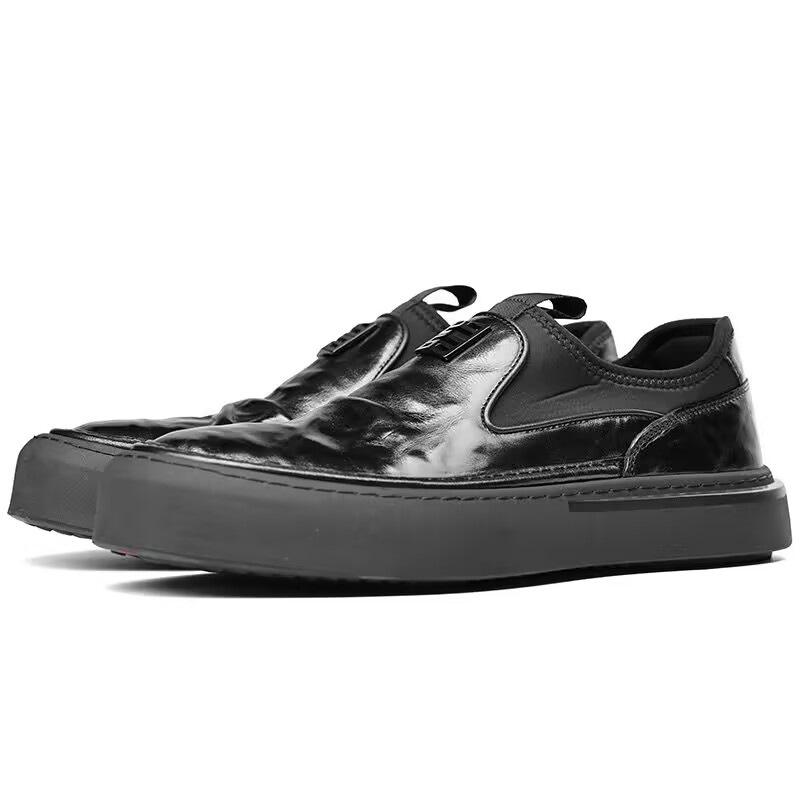 ✅High -quality Dedication✅Men's Genuine Leather Thick-soled Waterproof Slip-on Casual Shoes