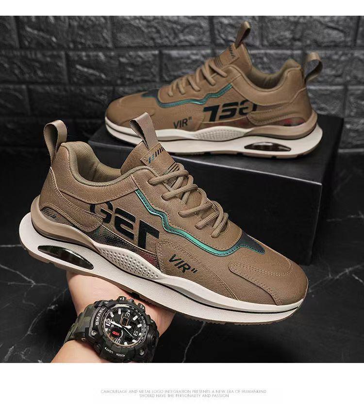 Autumn and Winter Men's Genuine Leather Casual Sneakers