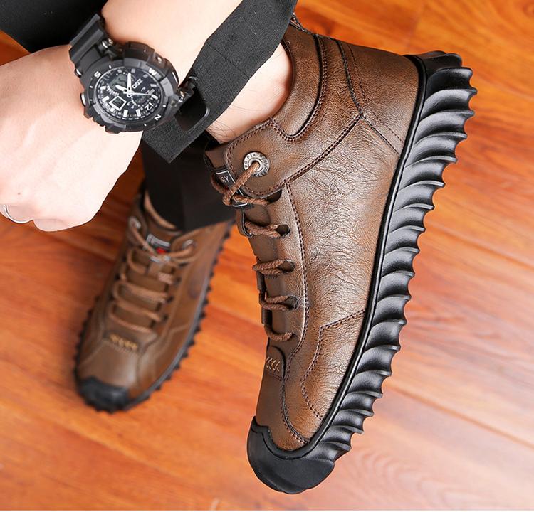 ✅High -quality Dedication✅Winter Men's Genuine Cowhide Wool Warm Soft-soled Cotton Shoes