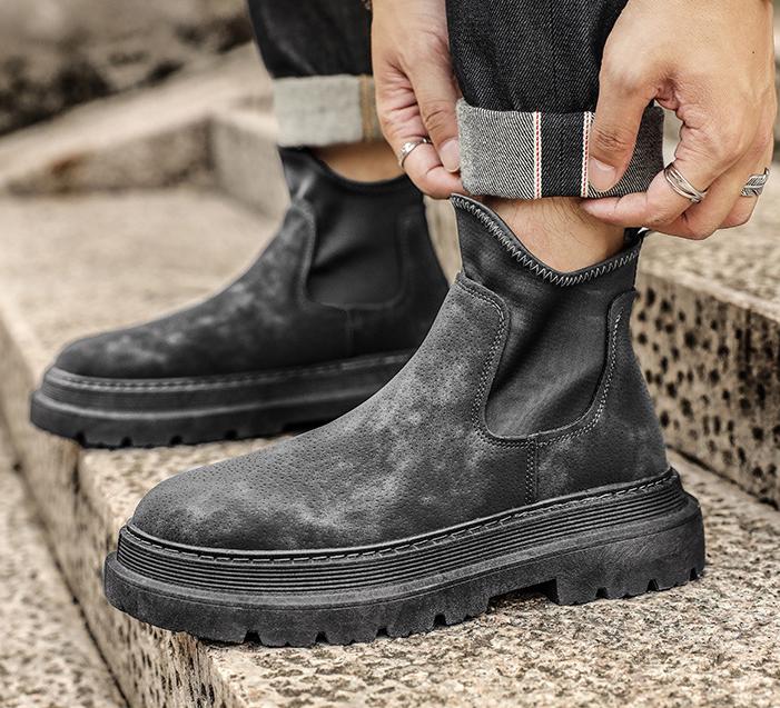 ✅High -quality Dedication✅Men's New Chelsea High-top Slip-on Retro Casual Boots