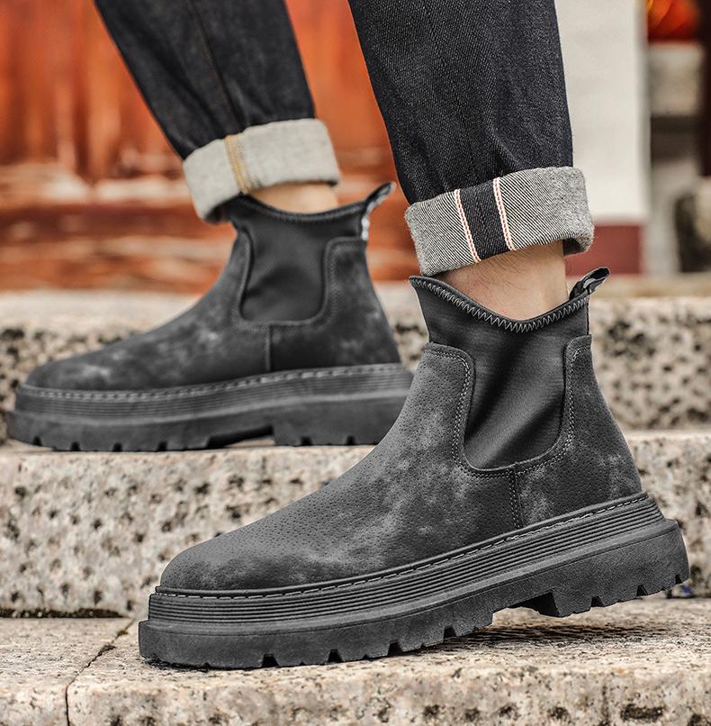 ✅High -quality Dedication✅Men's New Chelsea High-top Slip-on Retro Casual Boots