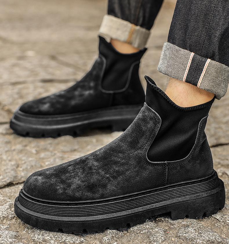 ✅High -quality Dedication✅Men's New Chelsea High-top Slip-on Retro Casual Boots
