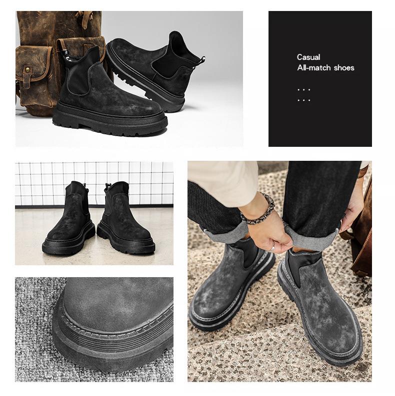 ✅High -quality Dedication✅Men's New Chelsea High-top Slip-on Retro Casual Boots