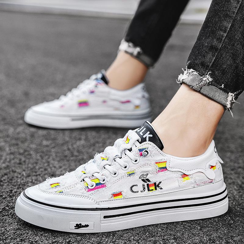 🔥Limited Time Offer 49% OFF🔥Leather printed texture breathable casual shoesMen's Slip Resistant Canvas Work Shoes