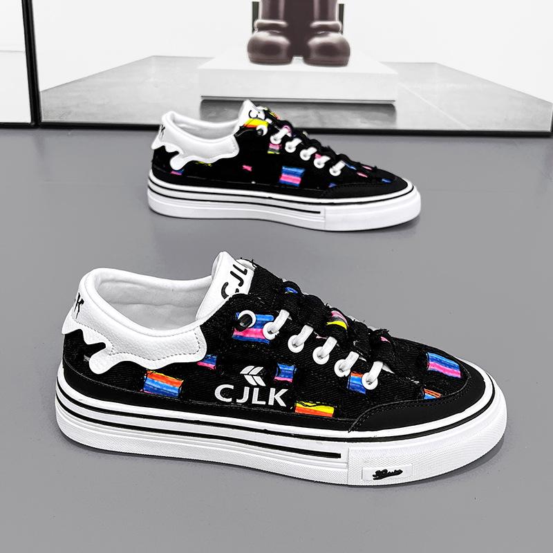 🔥Limited Time Offer 49% OFF🔥Leather printed texture breathable casual shoesMen's Slip Resistant Canvas Work Shoes