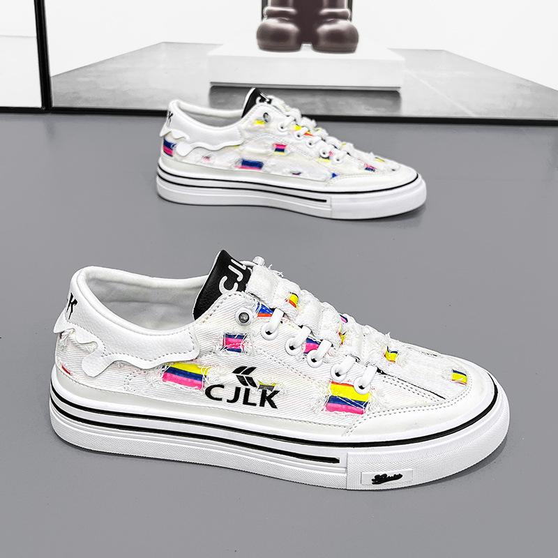 🔥Limited Time Offer 49% OFF🔥Leather printed texture breathable casual shoesMen's Slip Resistant Canvas Work Shoes