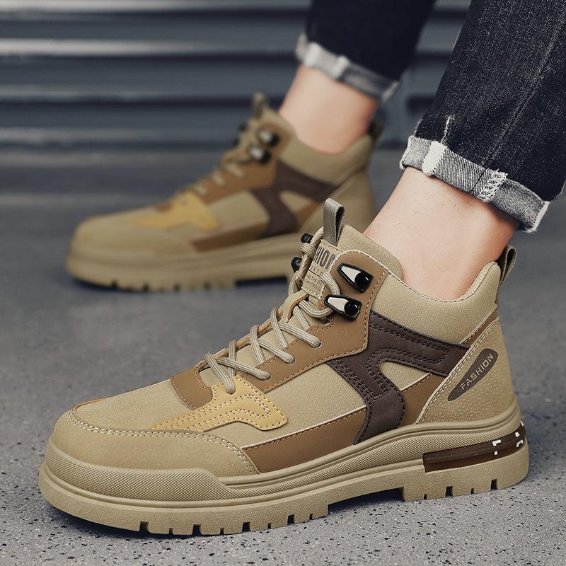 🔥Limited Time Offer 49% OFF🔥Men's Casual Hollow Leather SandalsMen's High Top Casual Martin Work Shoes