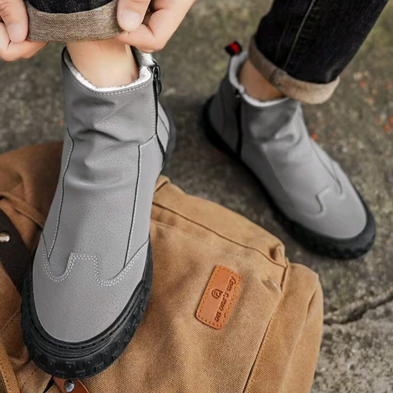 Men's Wool-Lined Zipper Boots