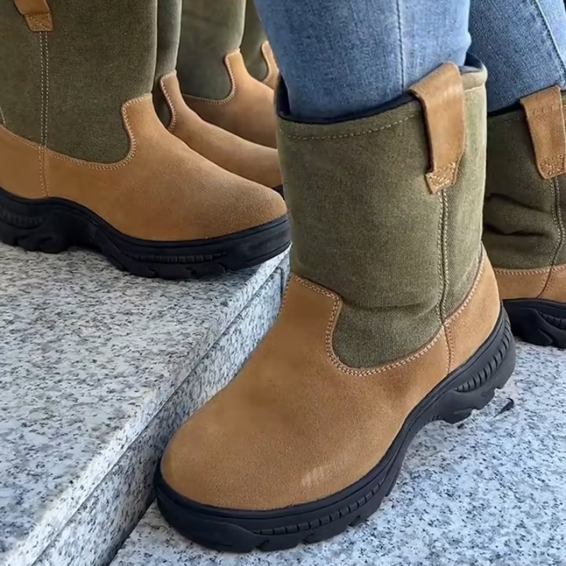 Wool-lined Mid-Calf Boots