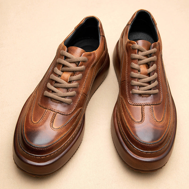 Men's New Retro Handmade Cowhide Business Casual Shoes