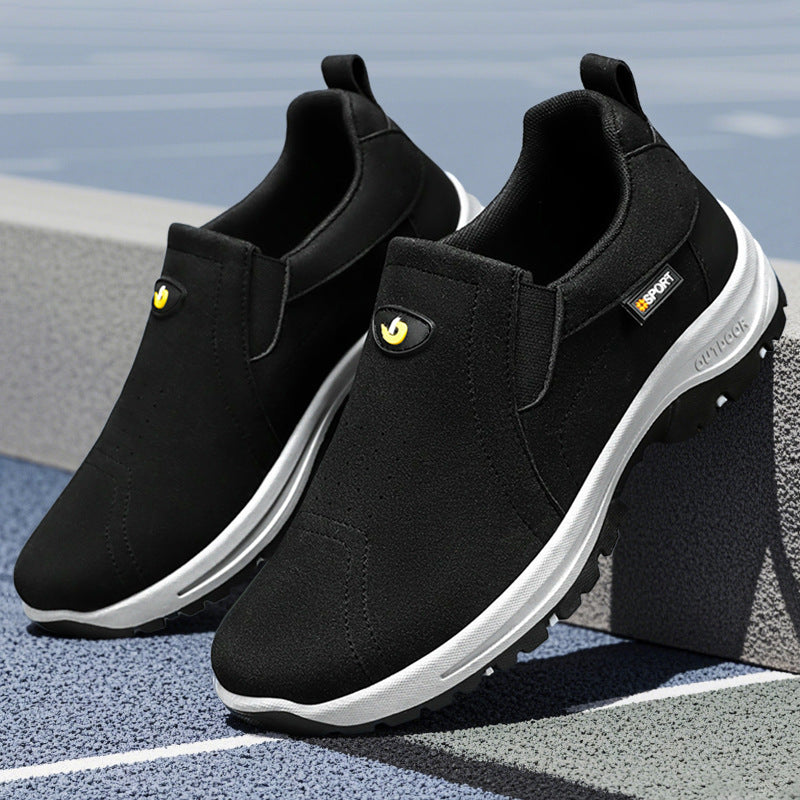 New Solid Color Suede Versatile Soft Sole Slip-on Casual Shoes