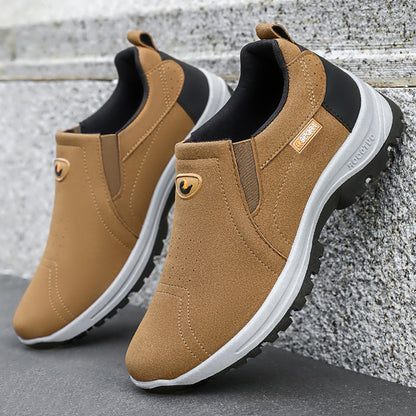 New Solid Color Suede Versatile Soft Sole Slip-on Casual Shoes