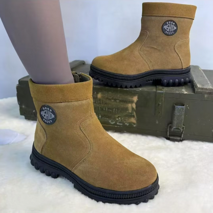 Wool One-Piece Side-Zip Ankle Boots