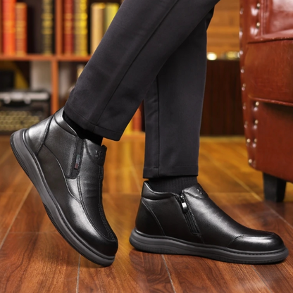 Genuine Leather Soft-Sole Lined Boots