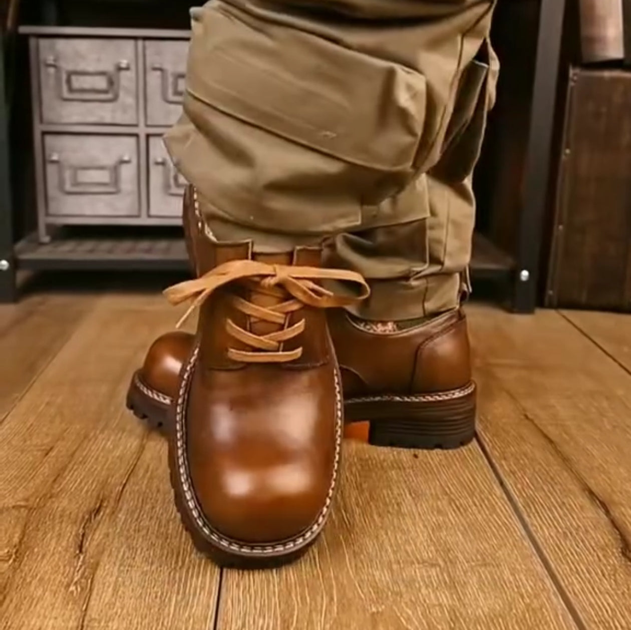 Men's Classic Vintage Genuine Cowhide Casual Shoes