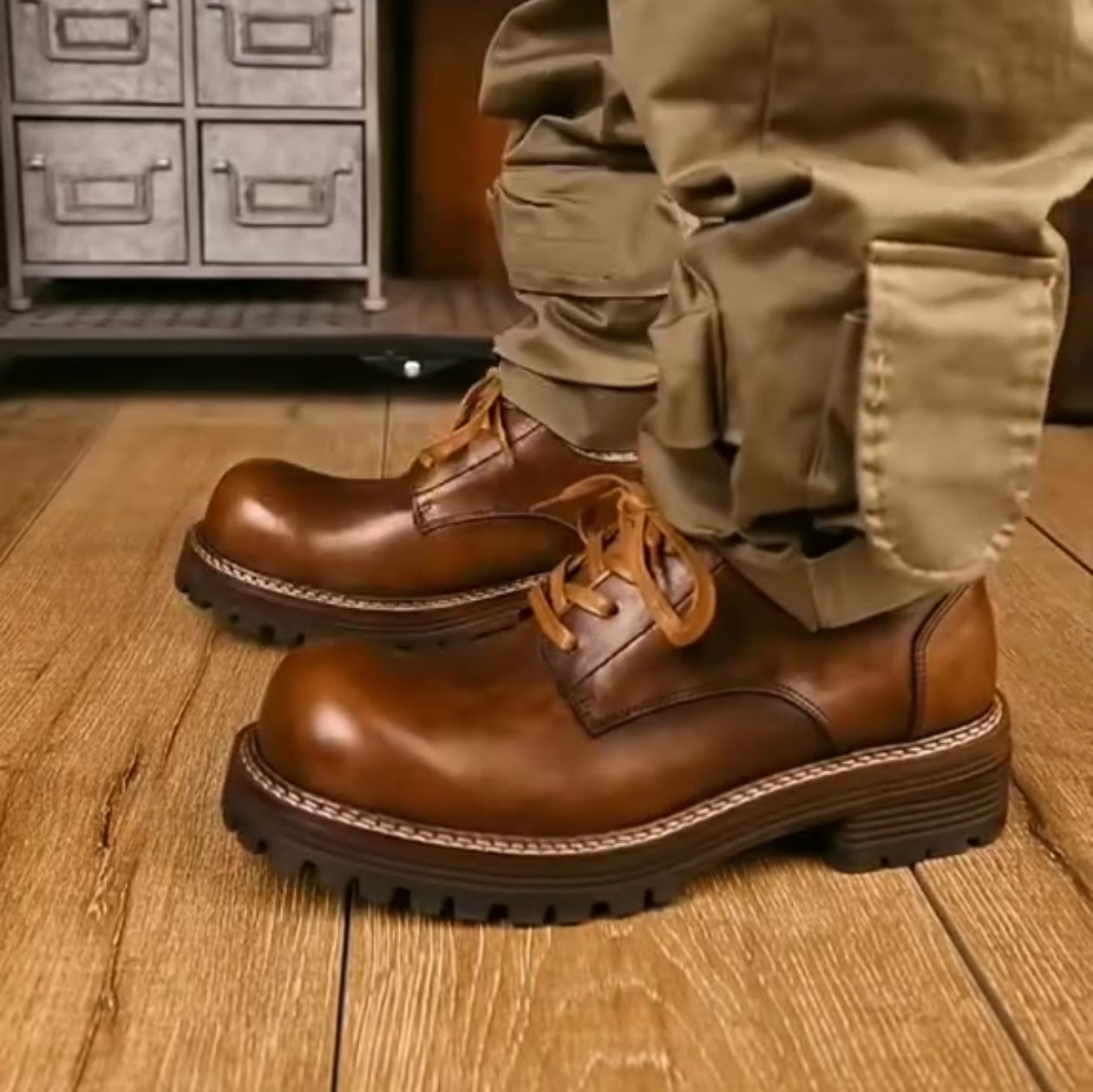 Men's Classic Vintage Genuine Cowhide Casual Shoes