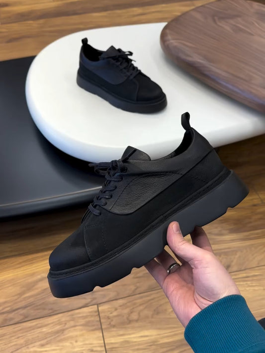 New Suede&Leather Thick-soled Casual Shoes