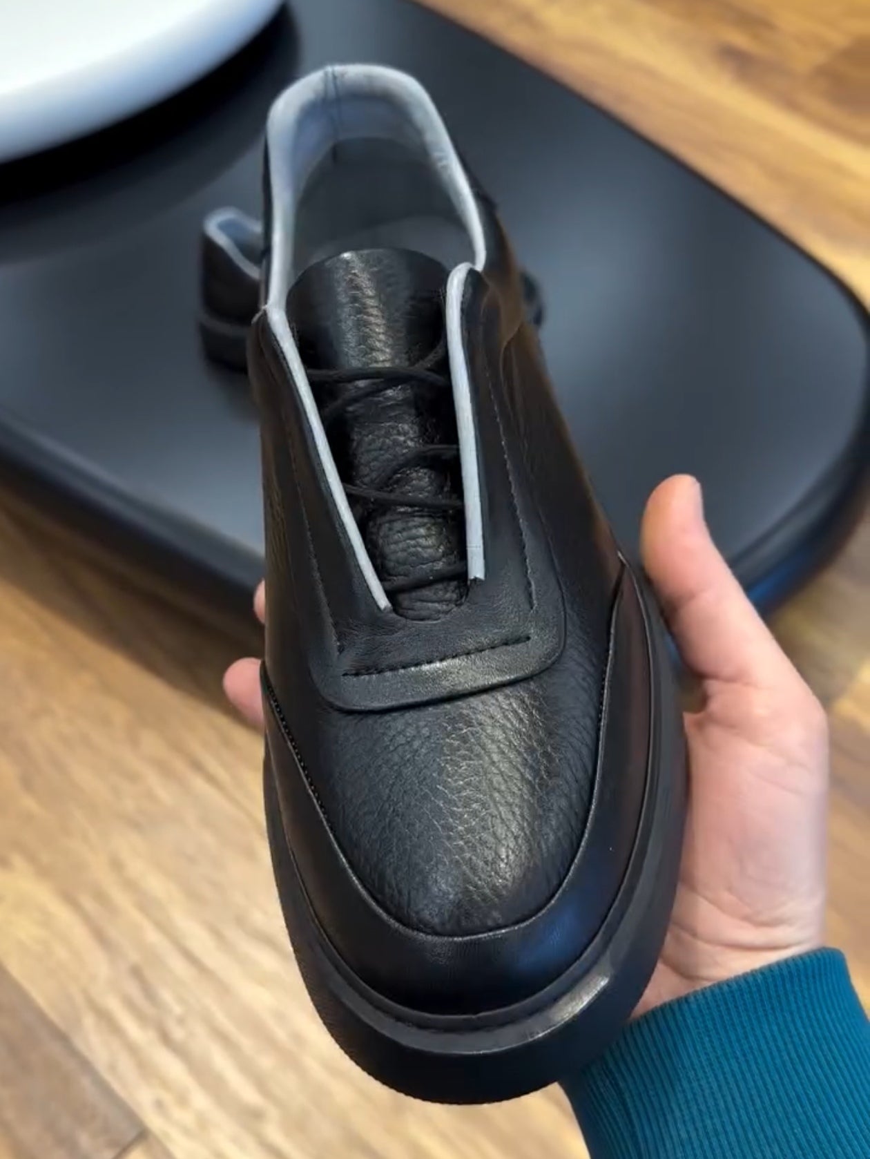 Genuine Leather All-match Thick-soled Casual Shoes