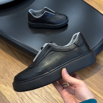 Genuine Leather All-match Thick-soled Casual Shoes