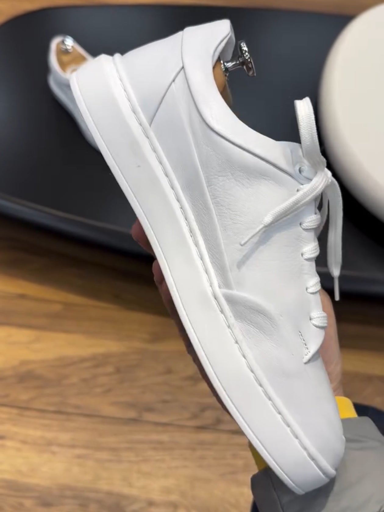 New White Genuine Leather All-match Casual Shoes
