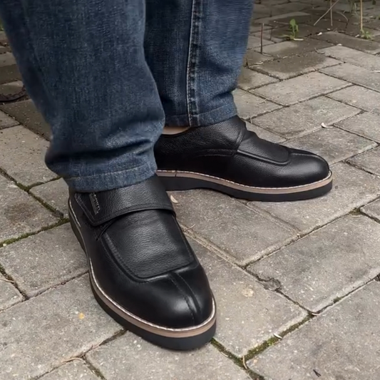 Handcrafted Leather Velcro Loafers