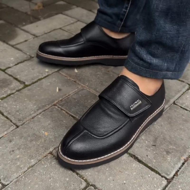 Handcrafted Leather Velcro Loafers