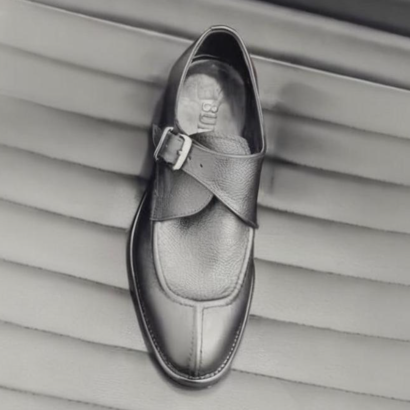 Soft Leather Monk Straps Shoes