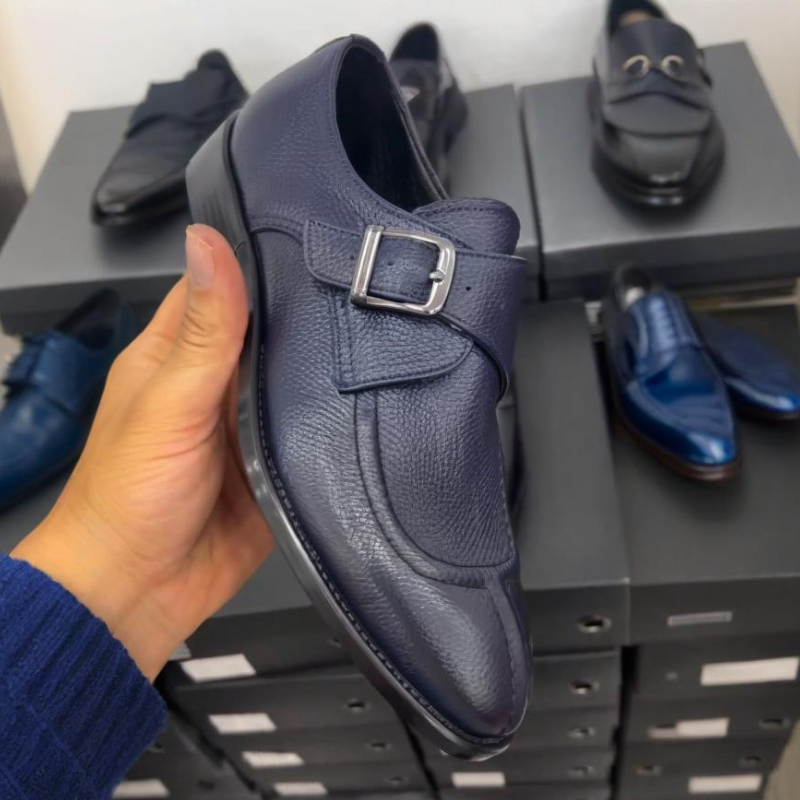 Soft Leather Monk Straps Shoes