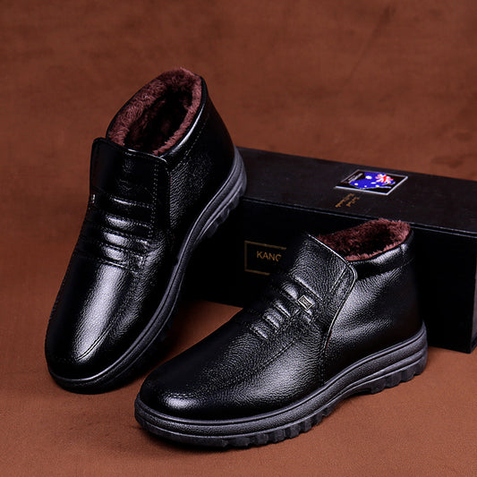 Men's Genuine Leather Warm Ankle Boots