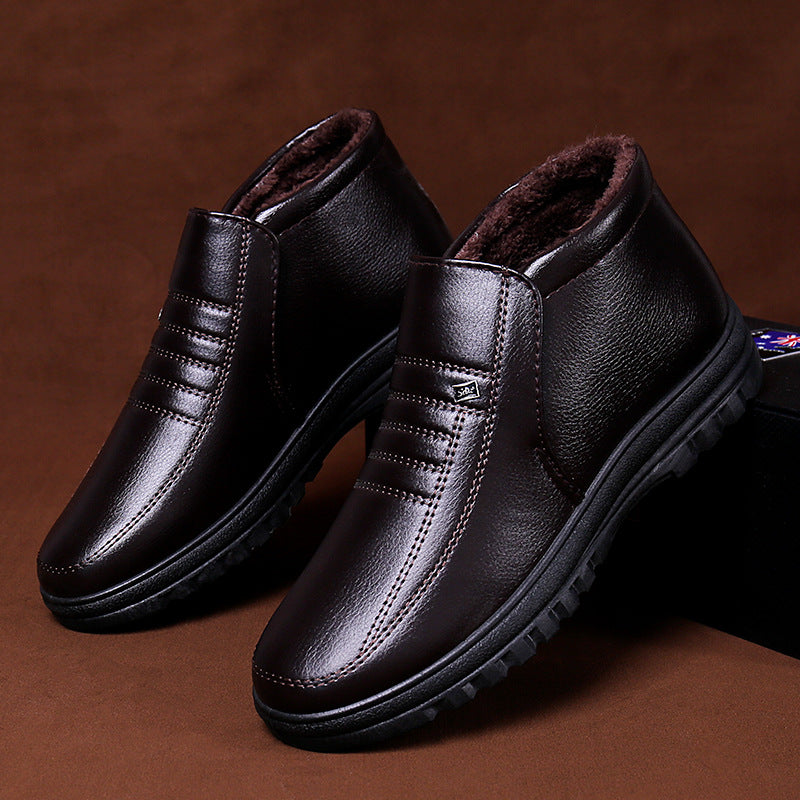 Men's Genuine Leather Warm Ankle Boots
