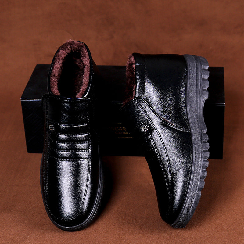 Men's Genuine Leather Warm Ankle Boots