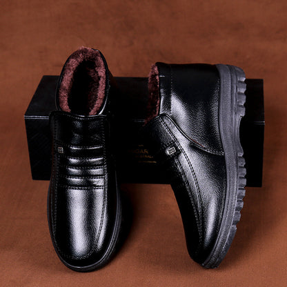 Men's Genuine Leather Warm Ankle Boots